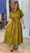Vestido verde olivo