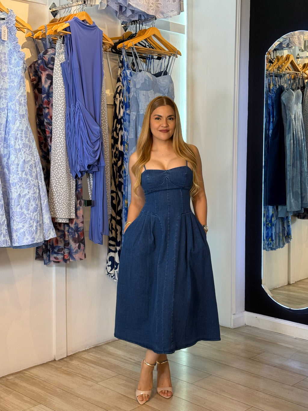 Vestido mezclilla midi