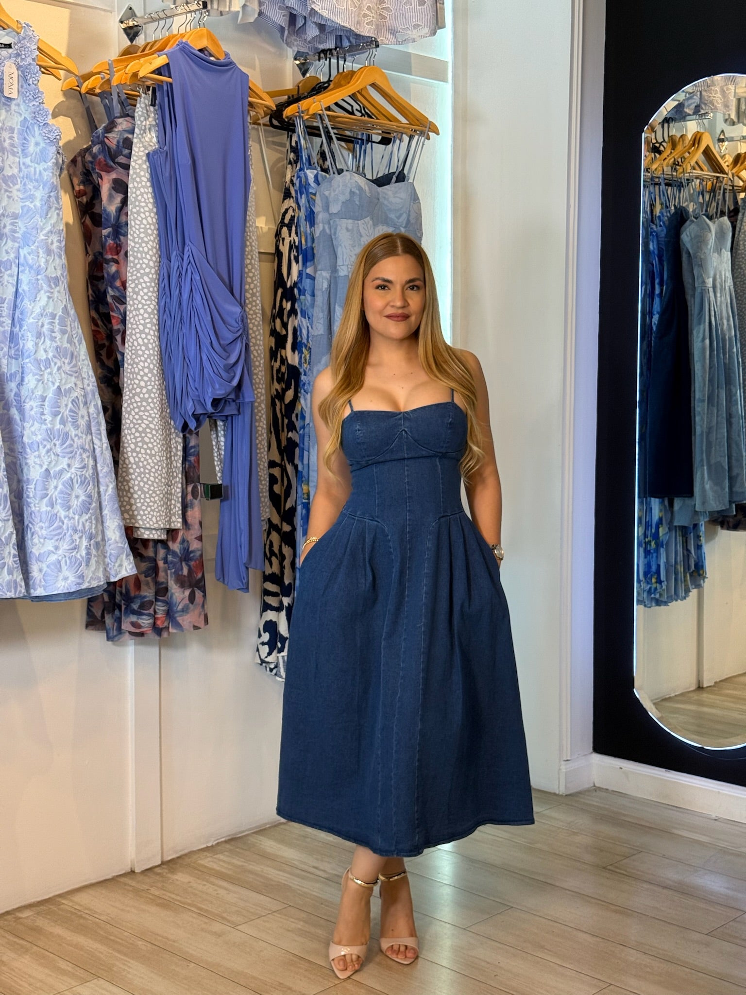 Vestido mezclilla midi