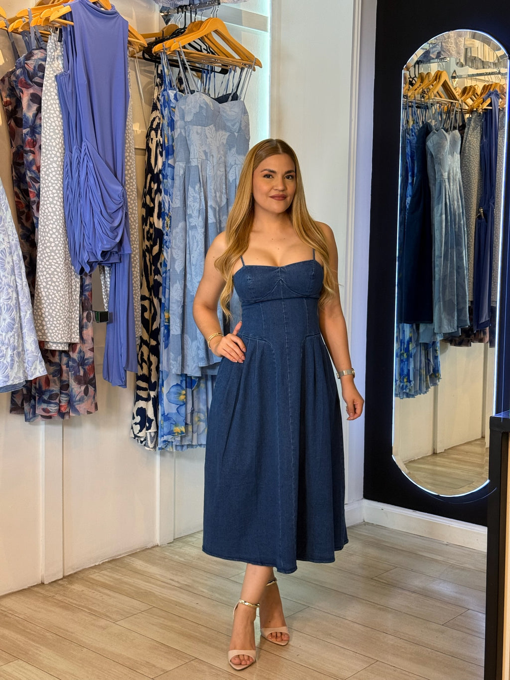 Vestido mezclilla midi