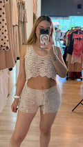 Set short lentejuela
