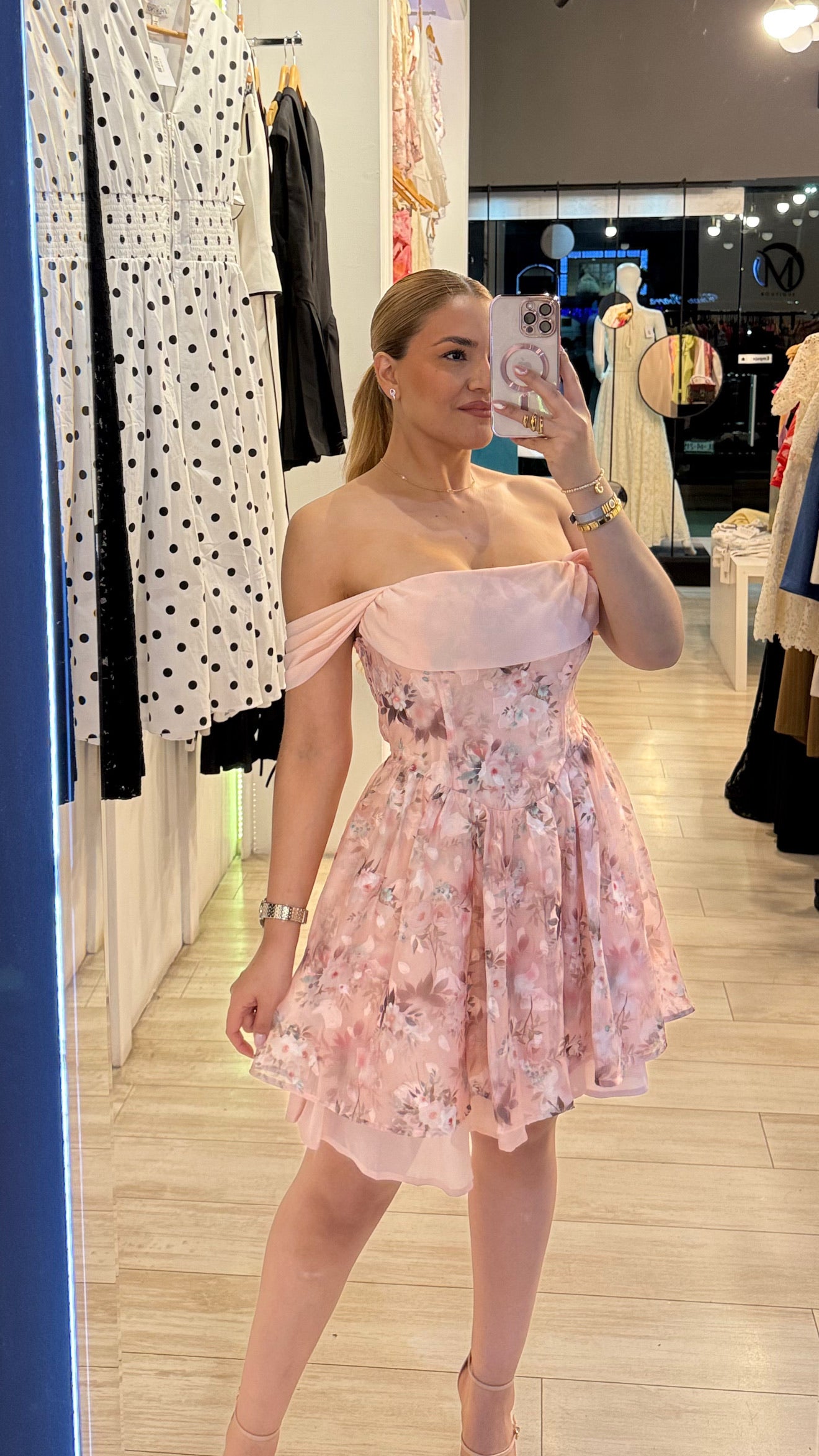 Vestido flores rosa