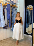 Vestido blanco con negro