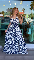 Vestido azul rey