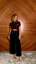 Jeans oscuro botones