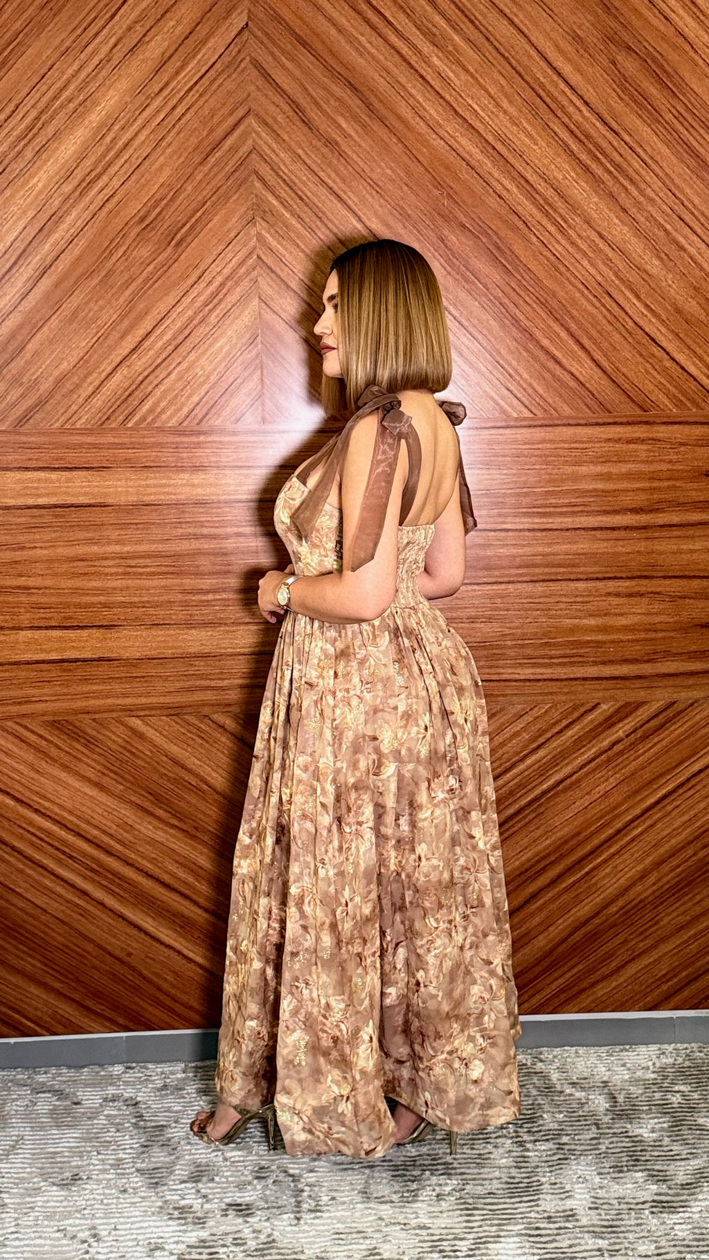 Vestido café taupe