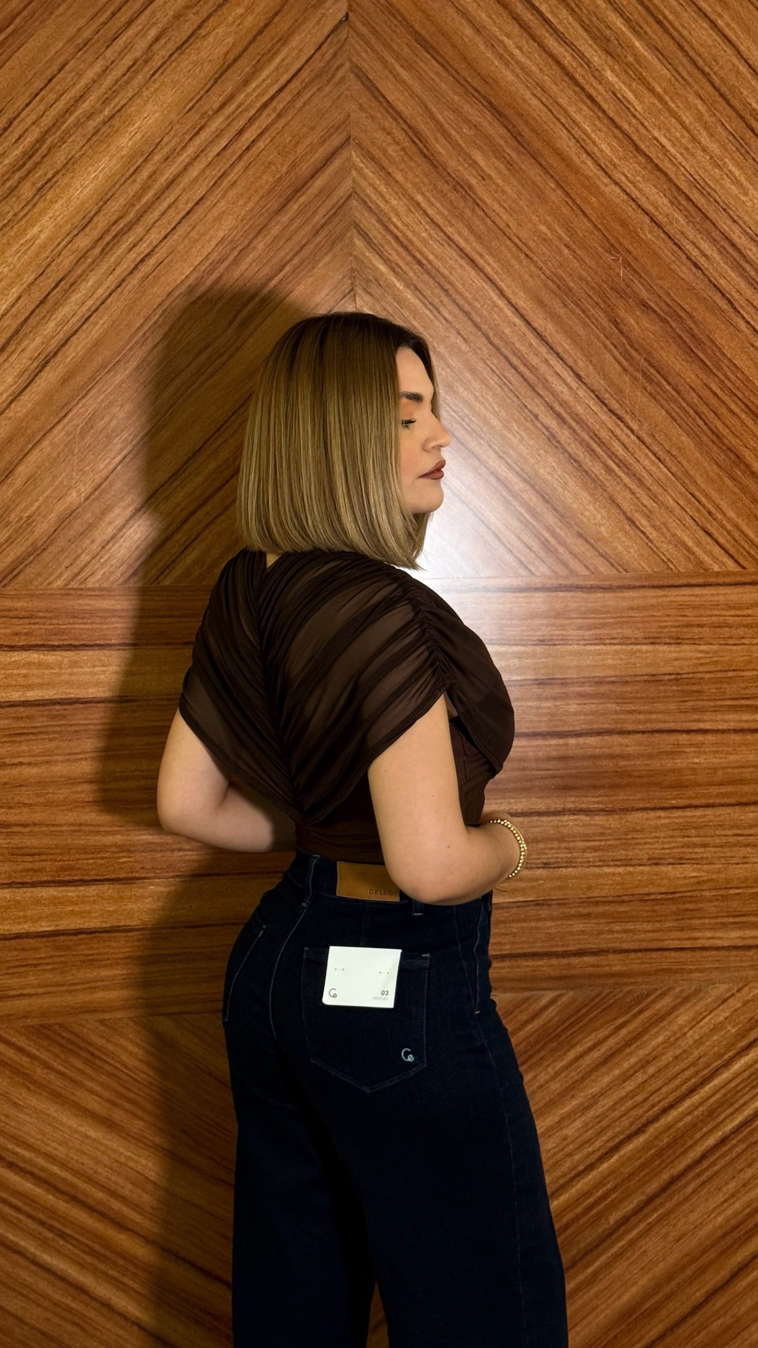 Jeans oscuro botones