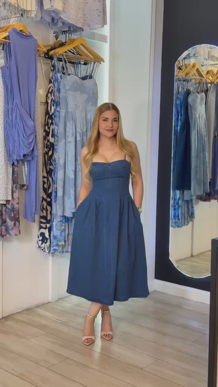 Vestido mezclilla midi