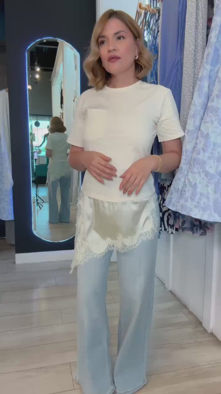 Blusa con encaje