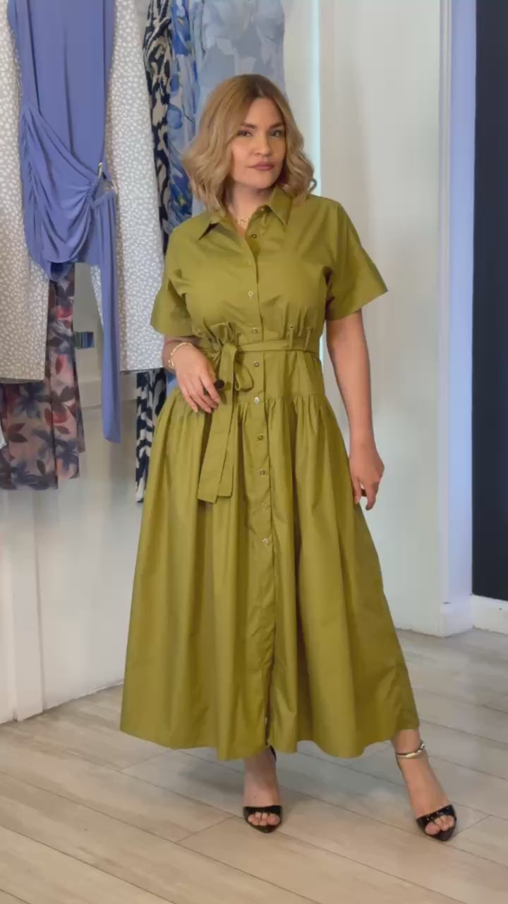 Vestido verde olivo